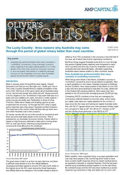 The Lucky Country - three reasons why Australia may come through this period of global misery better than most countries