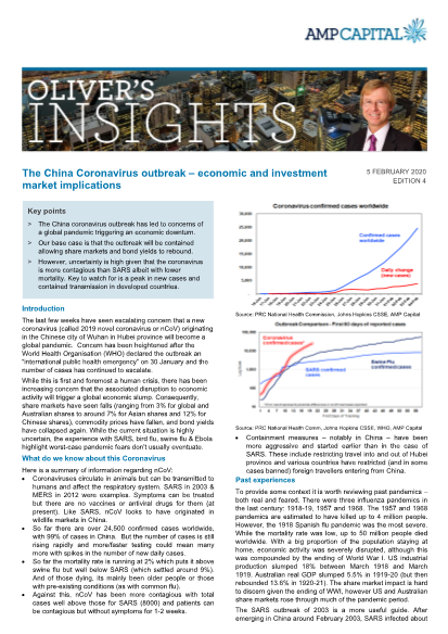 Olivers Insights -The China Coronavirus outbreak – economic and investment market implications