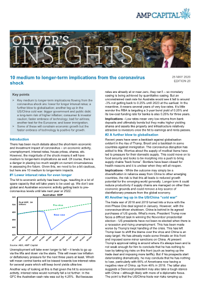 Oliver's Insights - 10 medium to longer-term implications from the Coronavirus shock