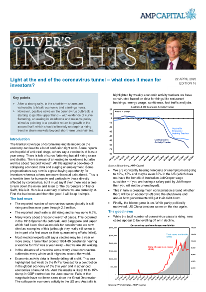 Light at the end of the coronavirus tunnel – what does it mean for investors?