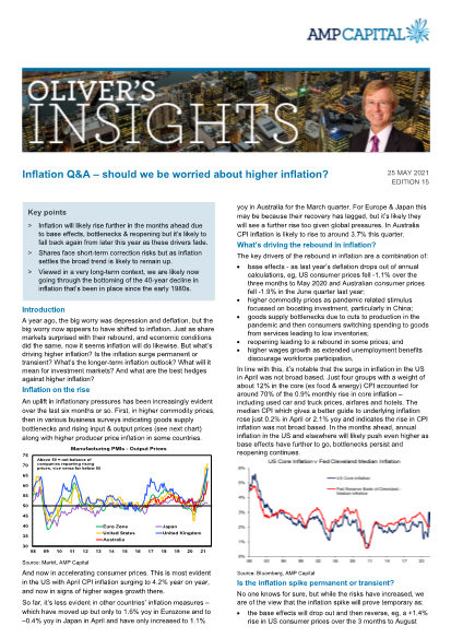 Oliver's Insights - Inflation Q&A – should we be worried about higher inflation?