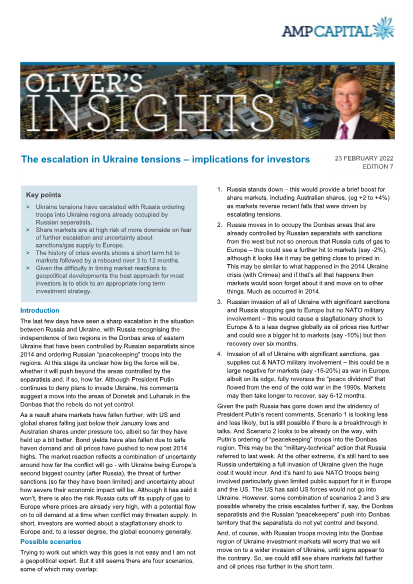The escalation in Ukraine tensions - implications for investors
